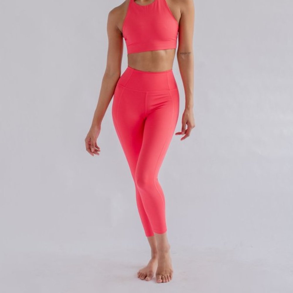 Girlfriend Collective 7/8 Legging, Geranium, Small
